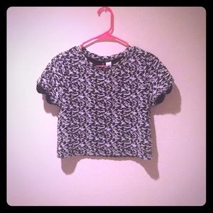 Black and White crop top